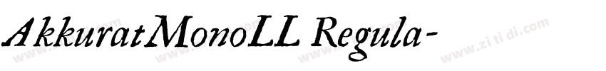 AkkuratMonoLL Regula字体转换